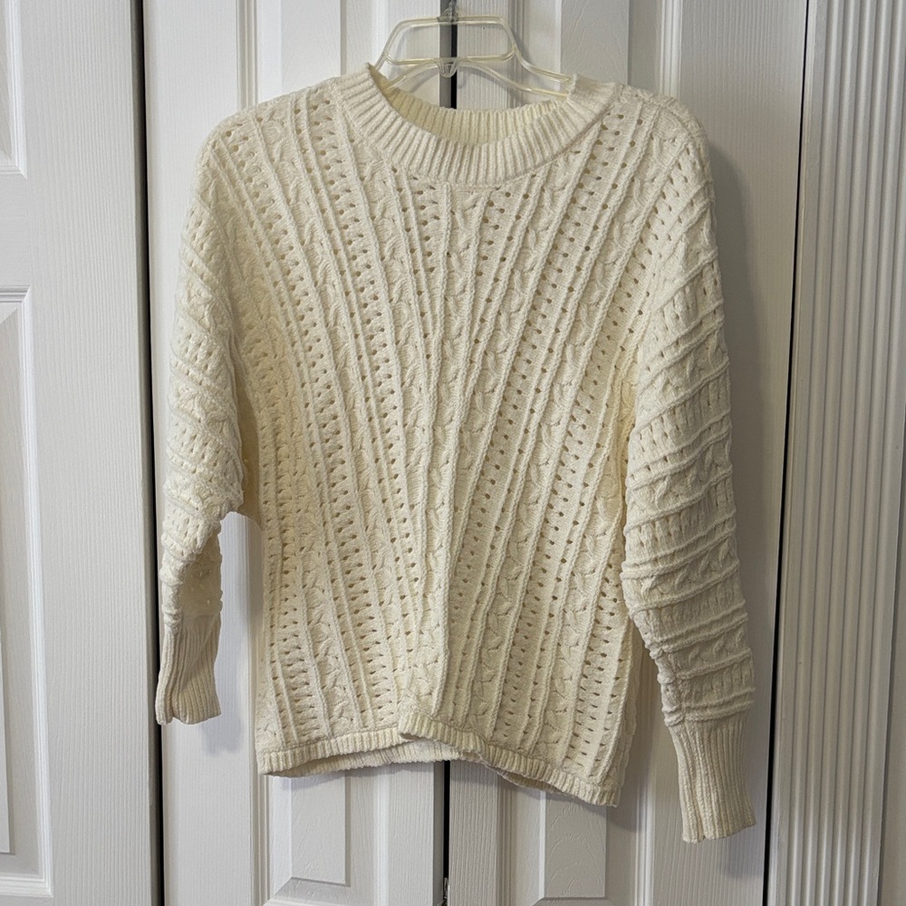 Maurices Ivory Textured Knit Sweater